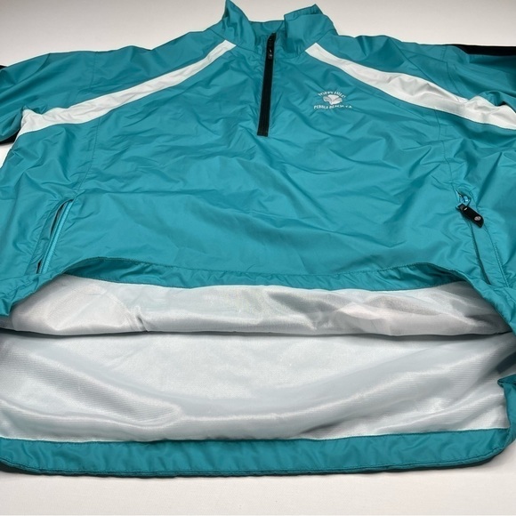 Sunice Jacket Windbreaker Typhoon Teal 1/4 Zip Golf Coastal Pebble Beachy Preppy - Picture 5 of 16
